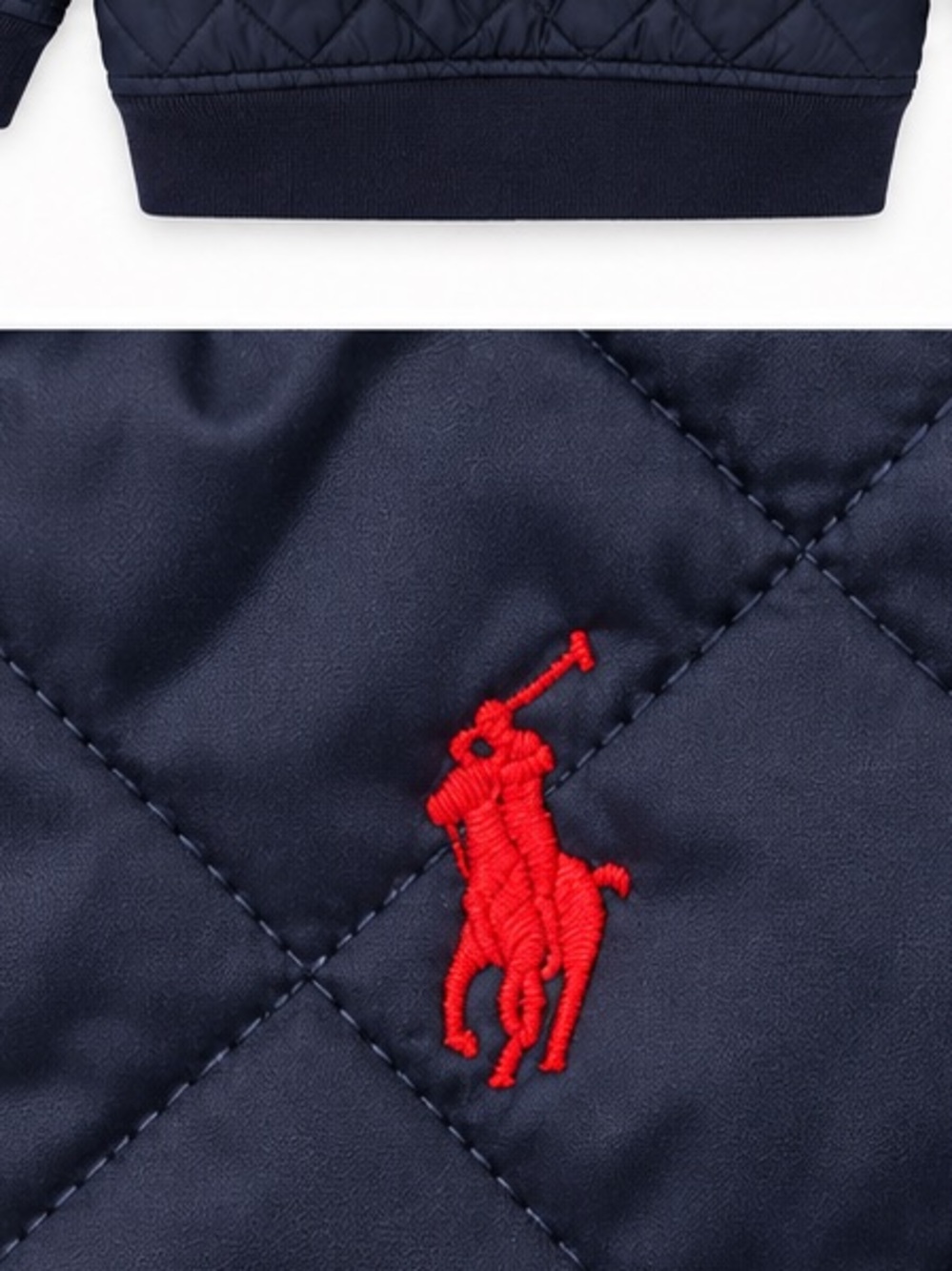 Ralph Lauren Navy Quilted Jacket 3/3T - Picture 4 of 5
